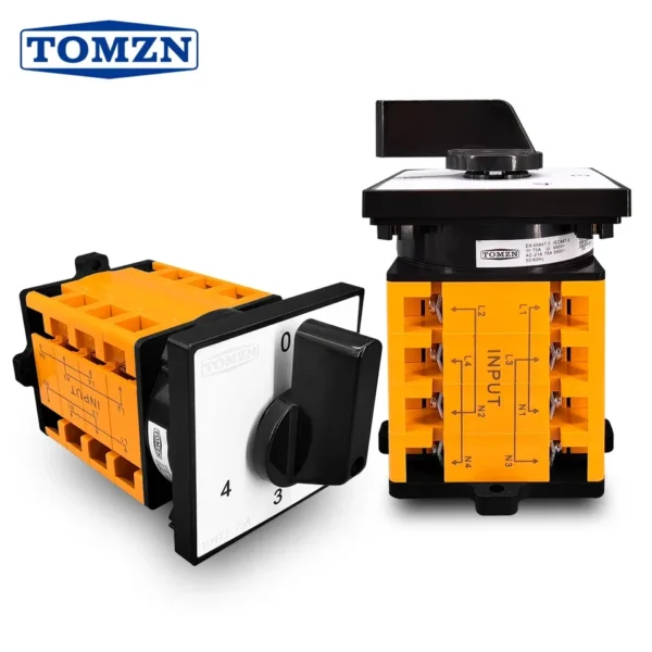 Tomzn 4 Line 75A Phase and Neutral Selector Switch Rotary Change Over for 4 Meters Tomzn 4 Line 75A Phase and Neutral Selector Switch Rotary Change Over for 4 Meters Tomzn 4 Line 75A Phase and Neutral Selector Switch Rotary Change Over for 4 Meters Tomzn 4 Line 75A Phase and Neutral Selector Switch Rotary Change Over for 4 Meters - Image 2