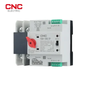 CNC Din Rail 2P ATS Dual Power Automatic Transfer Switch Electrical Selector Switches Uninterrupted Power 100A