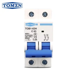 Tomzn 2P AC MCB Circuit breaker C type 230/400V 16A, 20A,32A,40A,63A
