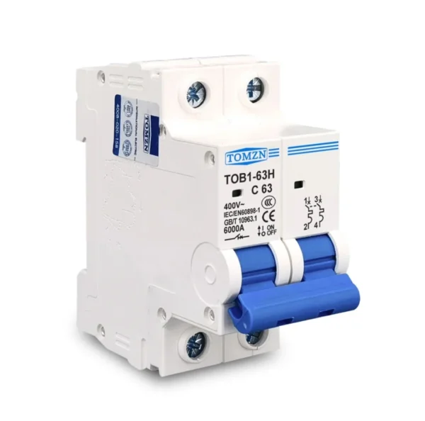 Tomzn 2P AC MCB Circuit breaker C type 230/400V 16A, 20A,32A,40A,63A - Image 2