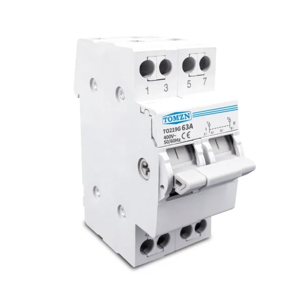 Tomzn 2P 63A MTS Dual Power Manual Transfer Isolating Switch Interlock Circuit Breaker TOMZN breaker type Change Over - Image 3