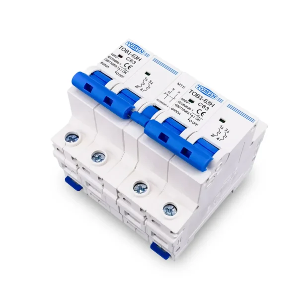 Tomzn AC 2P+2P MTS Dual power Manual transfer switch Circuit breaker MCB 50HZ/60HZ Change Over - Image 2