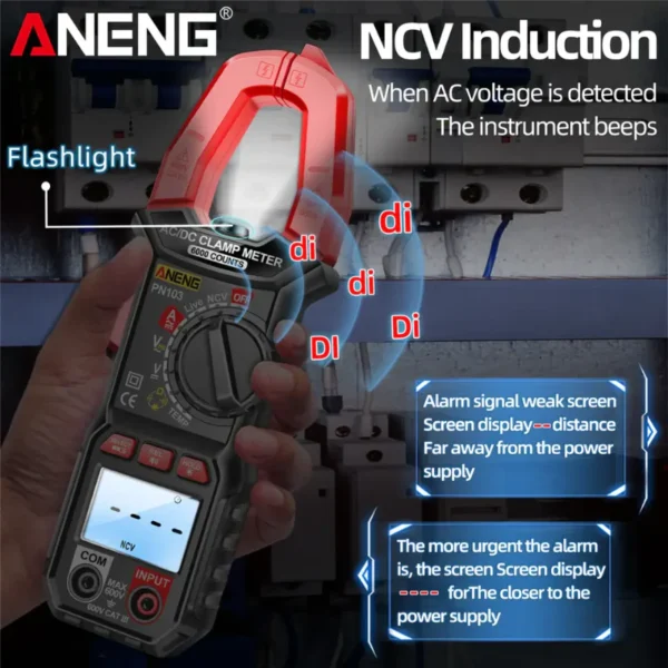 ANENG PN103 Clamp Digital Meter Multimeter 600A AC Current AC/DC Voltage Tester - Image 2