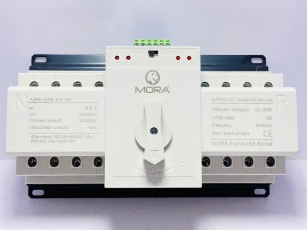 Mora 4P 63A 230V MCB type Dual Power Automatic transfer switch ATS AES-988-63/4P