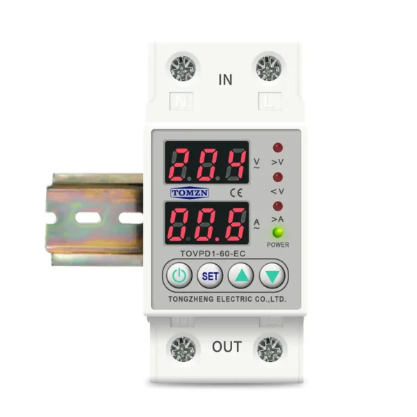 Tomzn 4th Gen 2IN1 Adjustable Over & Under Voltage Protector TOVPD1-63/TOVPD1-40 Colourful - Image 3